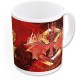 Taza térmica negra Hogwarts con escudo dorado y dragón