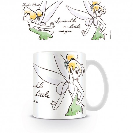 Taza desayuno Disney Campanilla con frase mágica