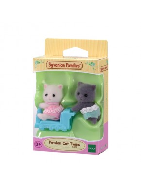 Gemelos Gato Persa Sylvanian Families con cochecito