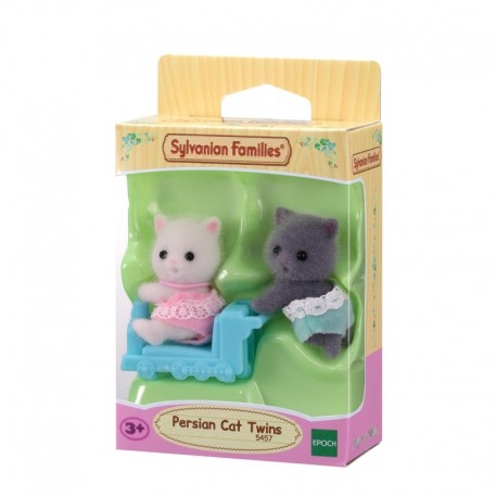 Gemelos Gato Persa Sylvanian Families con cochecito