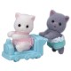 Gemelos Gato Persa Sylvanian Families con cochecito
