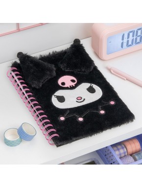 Cuaderno esponjoso negro de Kuromi con licencia oficial