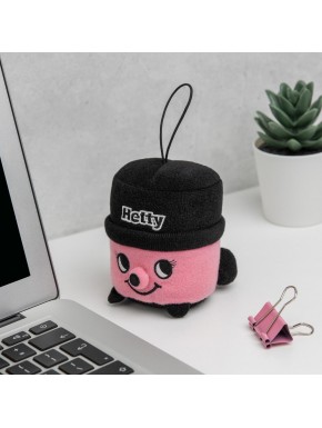Peluche Hetty limpiador de pantalla rosa y negro