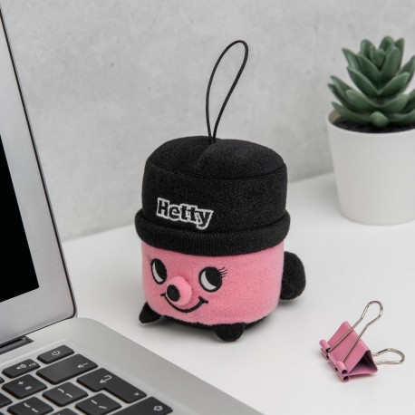 Peluche Hetty limpiador de pantalla rosa y negro