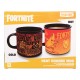 Taza de cambio al calor de Fortnite mostrando diseños de Peely y Fishstick