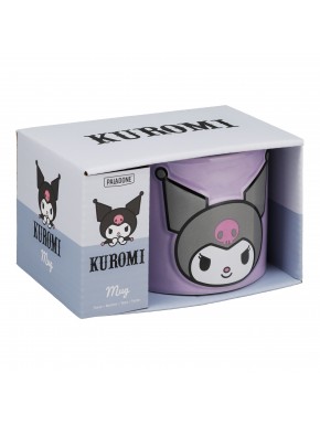 Taza Kuromi en relieve de Hello Kitty, color lila