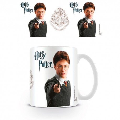 Taza de desayuno Harry Potter con imagen de Harry y logotipo