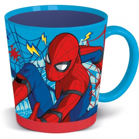 Taza antivuelco de Spider-Man 410 ml con diseño de telarañas
