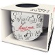 Taza vintage de Mickey Mouse con bocetos en blanco y negro
