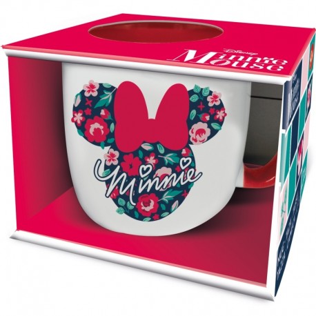 Taza Elite Minnie Mouse con diseño floral de 380 ml