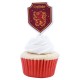 Set de decoración de cupcakes Gryffindor con 15 toppers