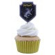 Set decoración cupcakes Hufflepuff con toppers de Harry Potter