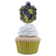 Set decoración cupcakes Hufflepuff con toppers de Harry Potter
