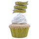 Set decoración cupcakes Hufflepuff con toppers de Harry Potter