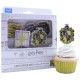 Set decoración cupcakes Hufflepuff con toppers de Harry Potter