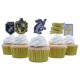 Set decoración cupcakes Hufflepuff con toppers de Harry Potter
