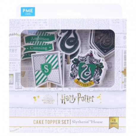 Set de decoración para cupcakes Slytherin de Harry Potter