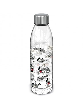 Botella de plástico transparente Mickey Mouse Vintage 980 ml