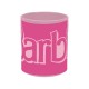Taza de cerámica Barbie rosa con logo grande en fucsia