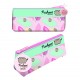 Estuche escolar Pusheen rosa y menta