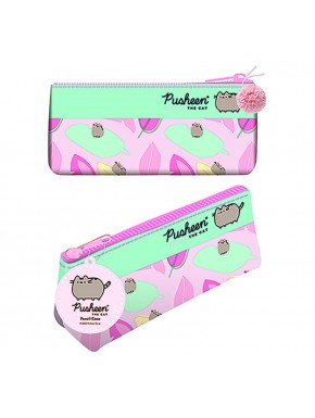 Estuche escolar Pusheen rosa y menta