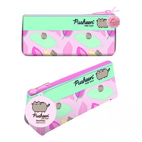 Estuche escolar Pusheen rosa y menta