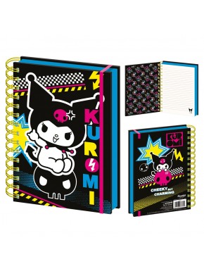 Cuaderno A5 Kuromi Sanrio con diseño colorido