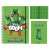 Caderno A5 Minecraft Creeper com Licença Oficial