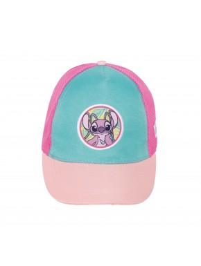 Gorra de Angel Stitch en rosa y turquesa