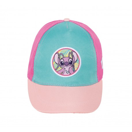 Gorra de Angel Stitch en rosa y turquesa