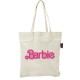 Bolsa tote rosa con logo Barbie en blanco