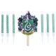 Set de velas Slytherin 7 cm con escudo oficial