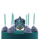 Set de velas Slytherin 7 cm con escudo oficial