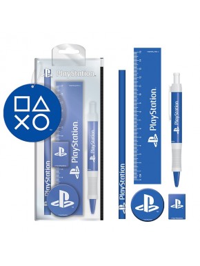Set de papeterie scolaire PlayStation bleu