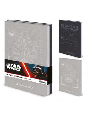 Pack de 2 carnets Star Wars A6 Rebels avec designs emblématiques