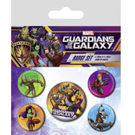 Paquete de insignias de personajes de Guardianes de la Galaxia