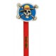 Lápiz rojo de One Piece con goma de Monkey D. Luffy