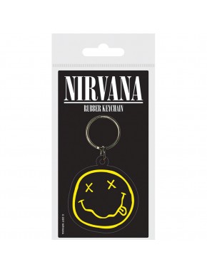 Llavero de goma con diseño Smiley de Nirvana