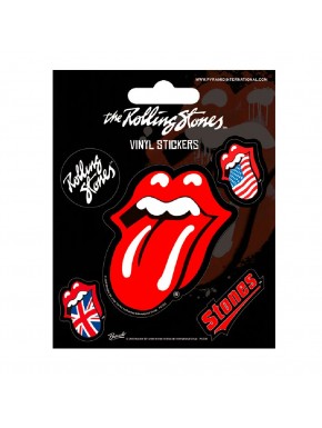 Pegatinas de vinilo The Rolling Stones con lenguas y banderas