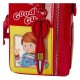 Bolso bandolera Loungefly Chucky con diseño rojo y detalles de herramientas