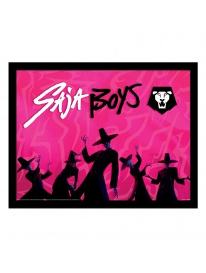Póster enmarcado Saja Boys 40x30 cm en color rosa