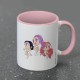 Taza Chibi K-pop Huntrix en cerámica, diseño guerreras