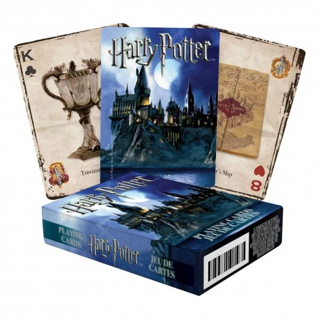 baraja de póker Harry Potter con diseño de Hogwarts