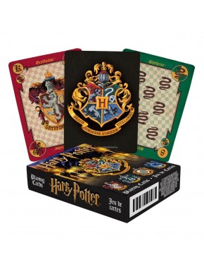 Baraja de cartas Harry Potter con escudos de casas