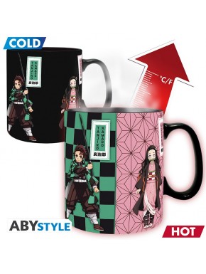 Mug thermosensible Demon Slayer avec design de Tanjiro et Nezuko