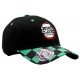 Casquette noire Demon Slayer avec design de Tanjiro