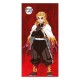 Toalha Demon Slayer 140 x 70 cm com personagem em fundo vermelho