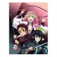 Manta Demon Slayer con Tanjiro, Mitsuri y Muichiro