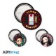 Pack de cuatro pins de Demon Slayer con Tanjiro y Nezuko
