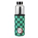 Botella de cristal Demon Slayer con funda verde y asa